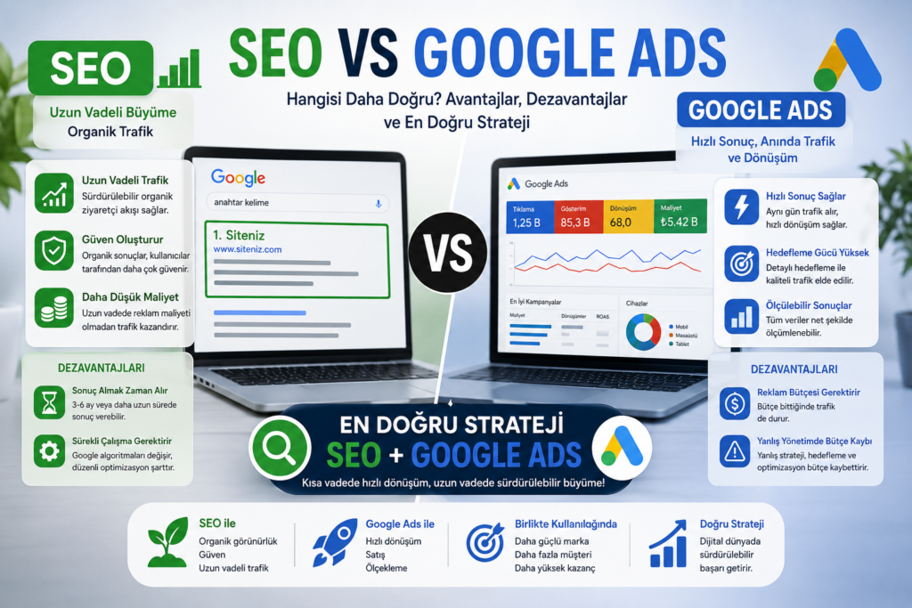 SEO mu Google Ads mi? İşletmeniz İçin Hangisi Daha Doğru?